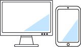 パソコンまたはスマートフォン