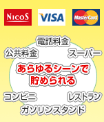 Nicos VISA MasterCard あらゆるシーンで貯められるのイメージ画像