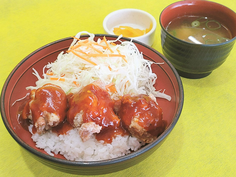 ヤンニョムチキン丼(味噌汁付)