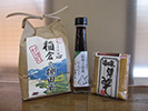 信州上田の名産品セット（米1㎏、みそ500ｇ、美味だれ120ml）