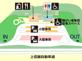 上信越自動車道・甘楽PA・上りの場内地図画像