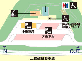 上信越自動車道・千曲川さかきPA・下りの場内地図画像